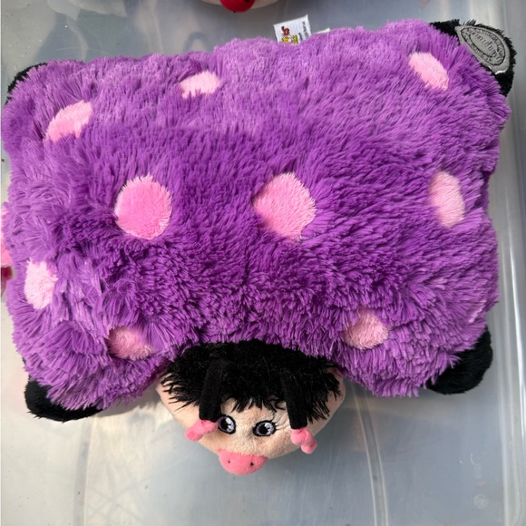 Purple and Pink Ladybug Stuffed Animal Pillow - Picture 1 of 1
